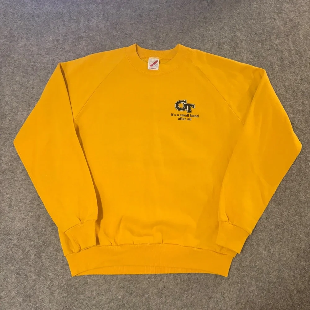 Vintage 90s Georgia Tech University 1991 Citrus Bowl Band Crewneck Sweatshirt Lg